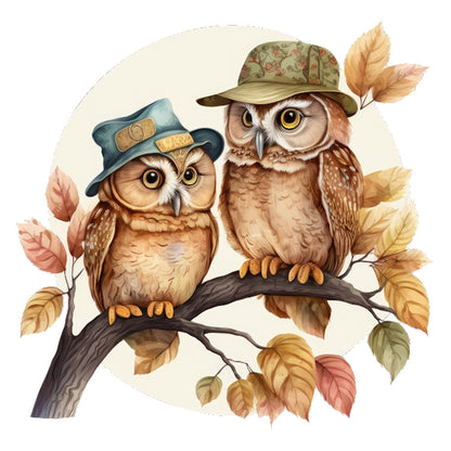 Owl - Full Round Drill Diamond Painting 30*30CM