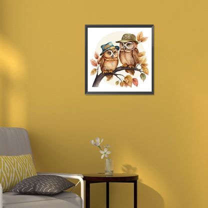 Owl - Full Round Drill Diamond Painting 30*30CM