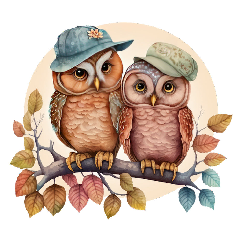 Owl - Full Round Drill Diamond Painting 30*30CM