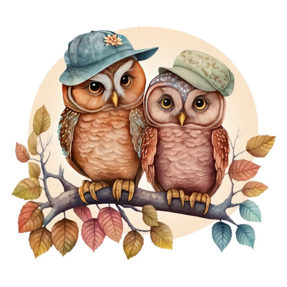 Owl - Full Round Drill Diamond Painting 30*30CM