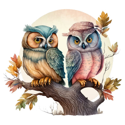 Owl - Full Round Drill Diamond Painting 30*30CM