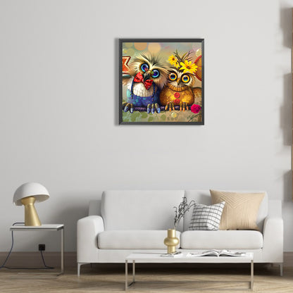 Owl - Full Round Drill Diamond Painting 30*30CM