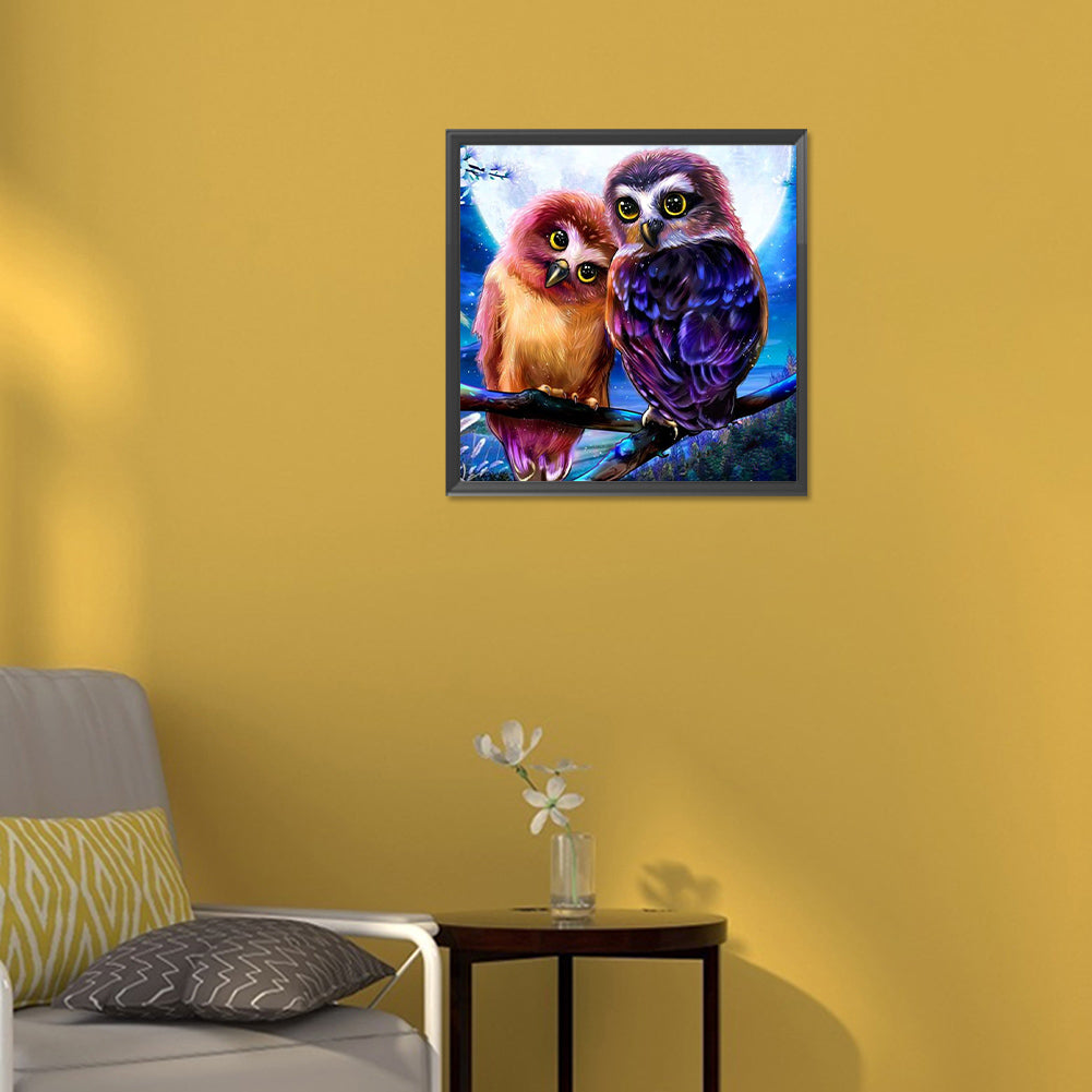 Owl - Full Round Drill Diamond Painting 30*30CM