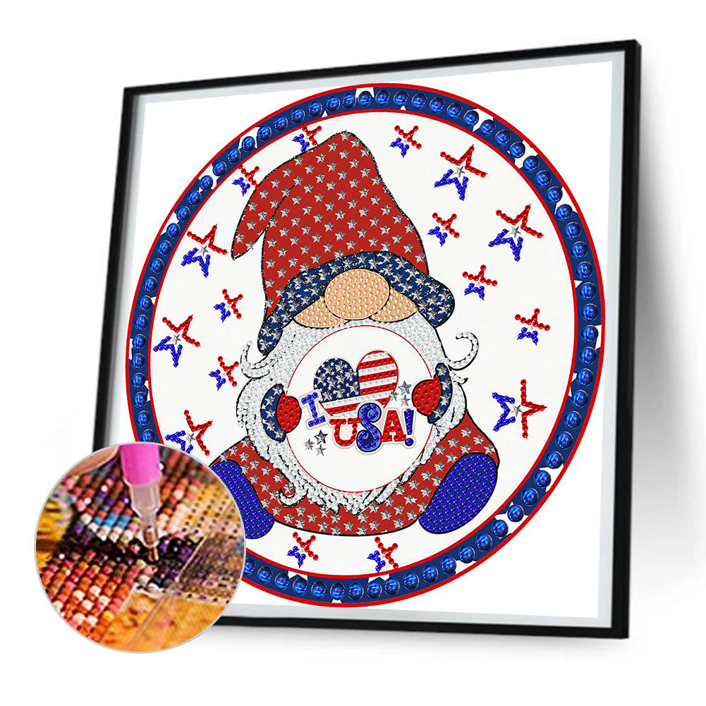 Medal Independence Day - Special Shaped Drill Diamond Painting 30*30CM