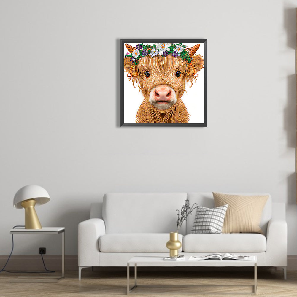 Highland Yak - Special Shaped Drill Diamond Painting 30*30CM