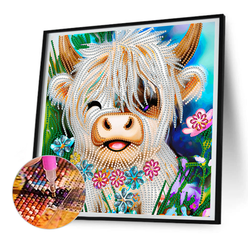 Highland Yak - Special Shaped Drill Diamond Painting 30*30CM