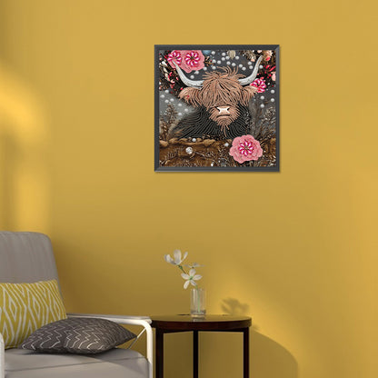 Highland Yak - Special Shaped Drill Diamond Painting 30*30CM