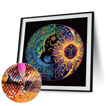 Sun Moon Mandala - Special Shaped Drill Diamond Painting 30*30CM