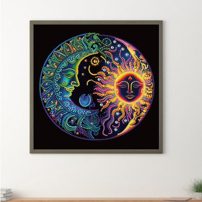 Sun Moon Mandala - Special Shaped Drill Diamond Painting 30*30CM