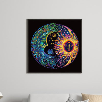 Sun Moon Mandala - Special Shaped Drill Diamond Painting 30*30CM