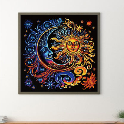 Sun Moon Mandala - Special Shaped Drill Diamond Painting 30*30CM