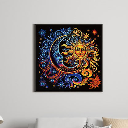 Sun Moon Mandala - Special Shaped Drill Diamond Painting 30*30CM