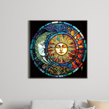 Sun Moon Mandala - Special Shaped Drill Diamond Painting 30*30CM