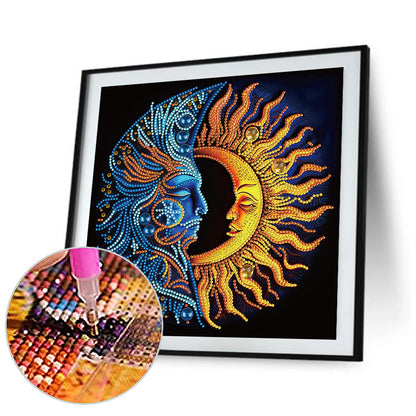 Sun Moon Mandala - Special Shaped Drill Diamond Painting 30*30CM