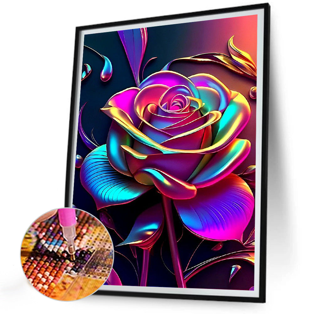 Glitter Rose - Full Round Drill Diamond Painting 30*40CM