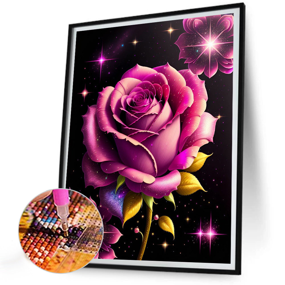 Glitter Rose - Full Round Drill Diamond Painting 30*40CM