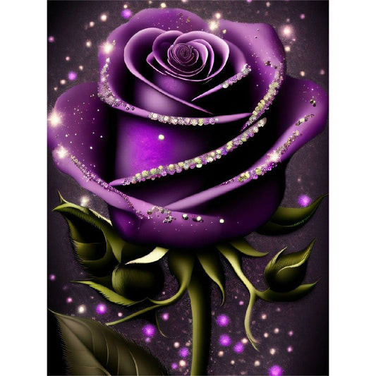 Glitter Rose - Full Round Drill Diamond Painting 30*40CM