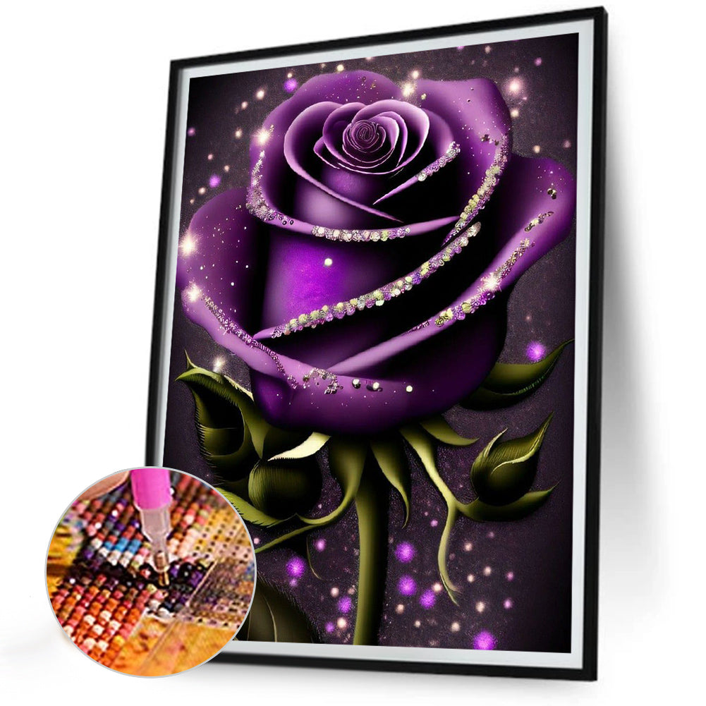 Glitter Rose - Full Round Drill Diamond Painting 30*40CM