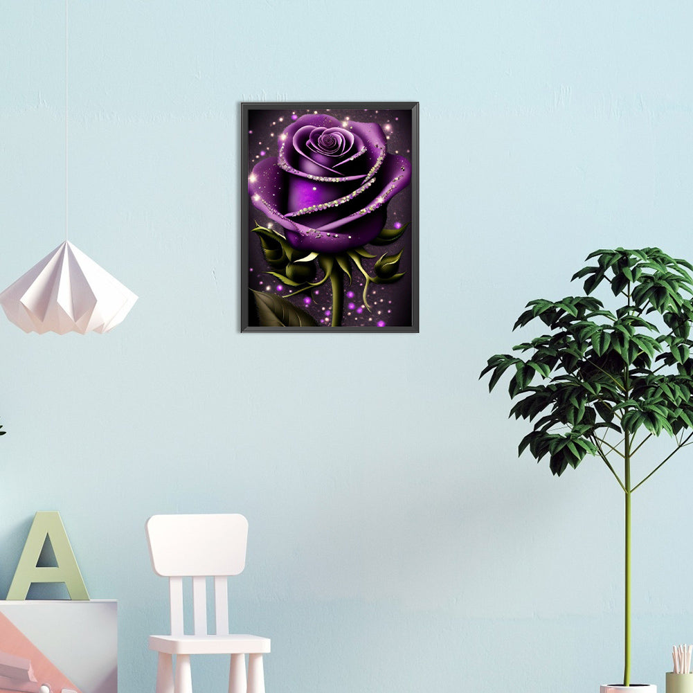 Glitter Rose - Full Round Drill Diamond Painting 30*40CM