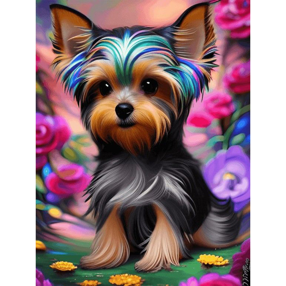 Yorkshire Terrier - Full Round Drill Diamond Painting 30*40CM
