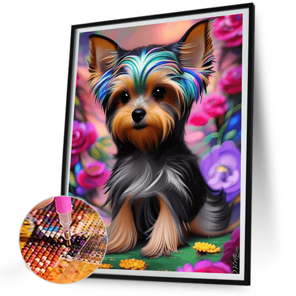 Yorkshire Terrier - Full Round Drill Diamond Painting 30*40CM