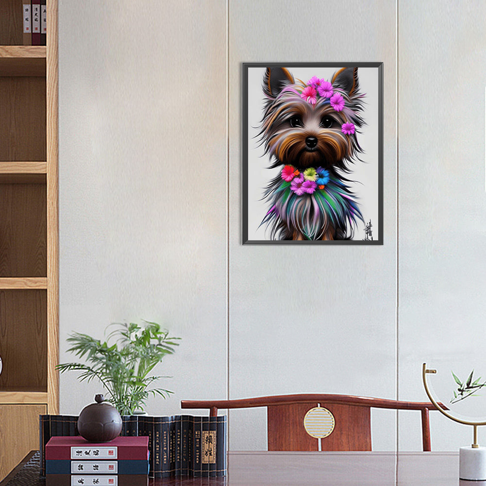 Yorkshire Terrier - Full Round Drill Diamond Painting 30*40CM