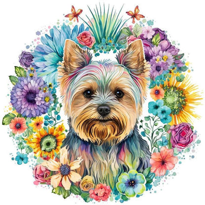 Yorkshire Terrier - Full Round Drill Diamond Painting 30*30CM