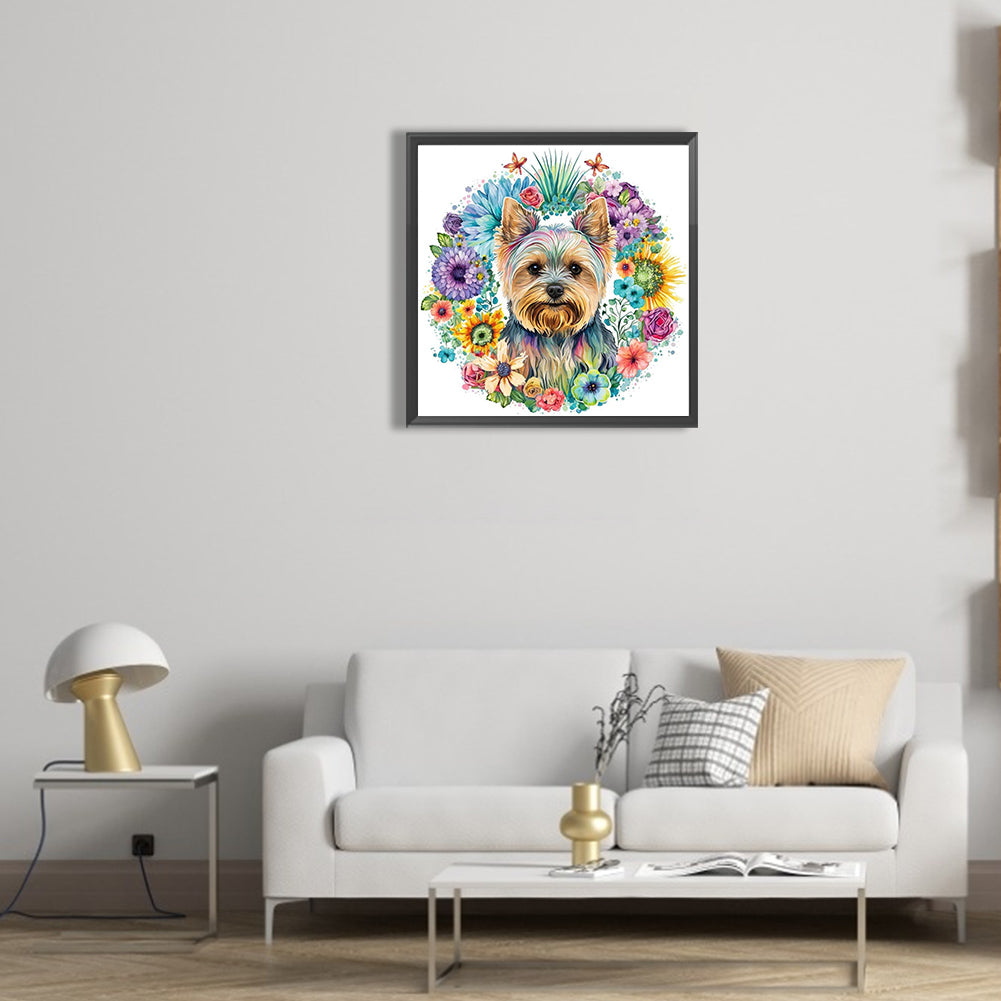 Yorkshire Terrier - Full Round Drill Diamond Painting 30*30CM