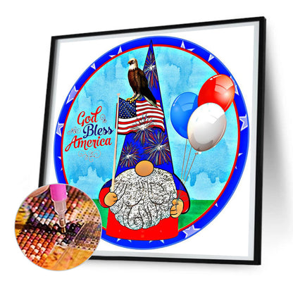 Independence Day Goblin Round Card - Full Round Drill Diamond Painting 30*30CM