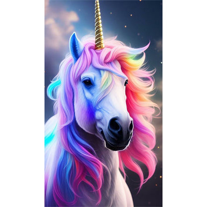 Elegant Unicorn - Full Round Drill Diamond Painting 40*70CM