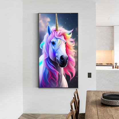 Elegant Unicorn - Full Round Drill Diamond Painting 40*70CM