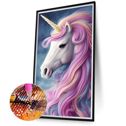 Elegant Unicorn - Full Round Drill Diamond Painting 40*70CM