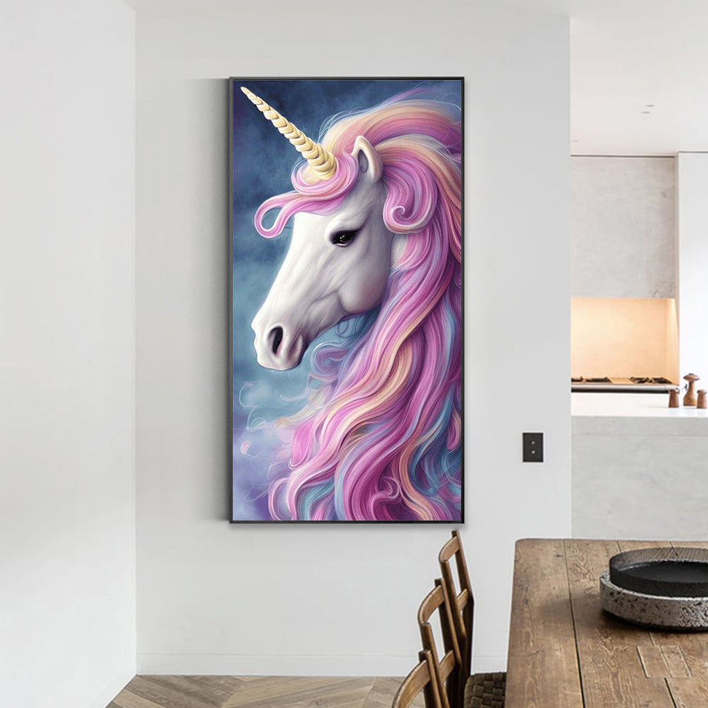 Elegant Unicorn - Full Round Drill Diamond Painting 40*70CM