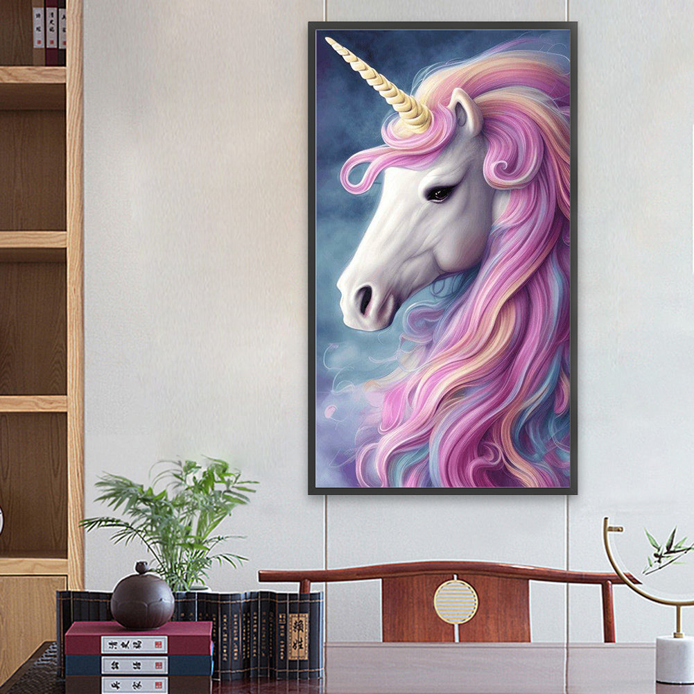 Elegant Unicorn - Full Round Drill Diamond Painting 40*70CM