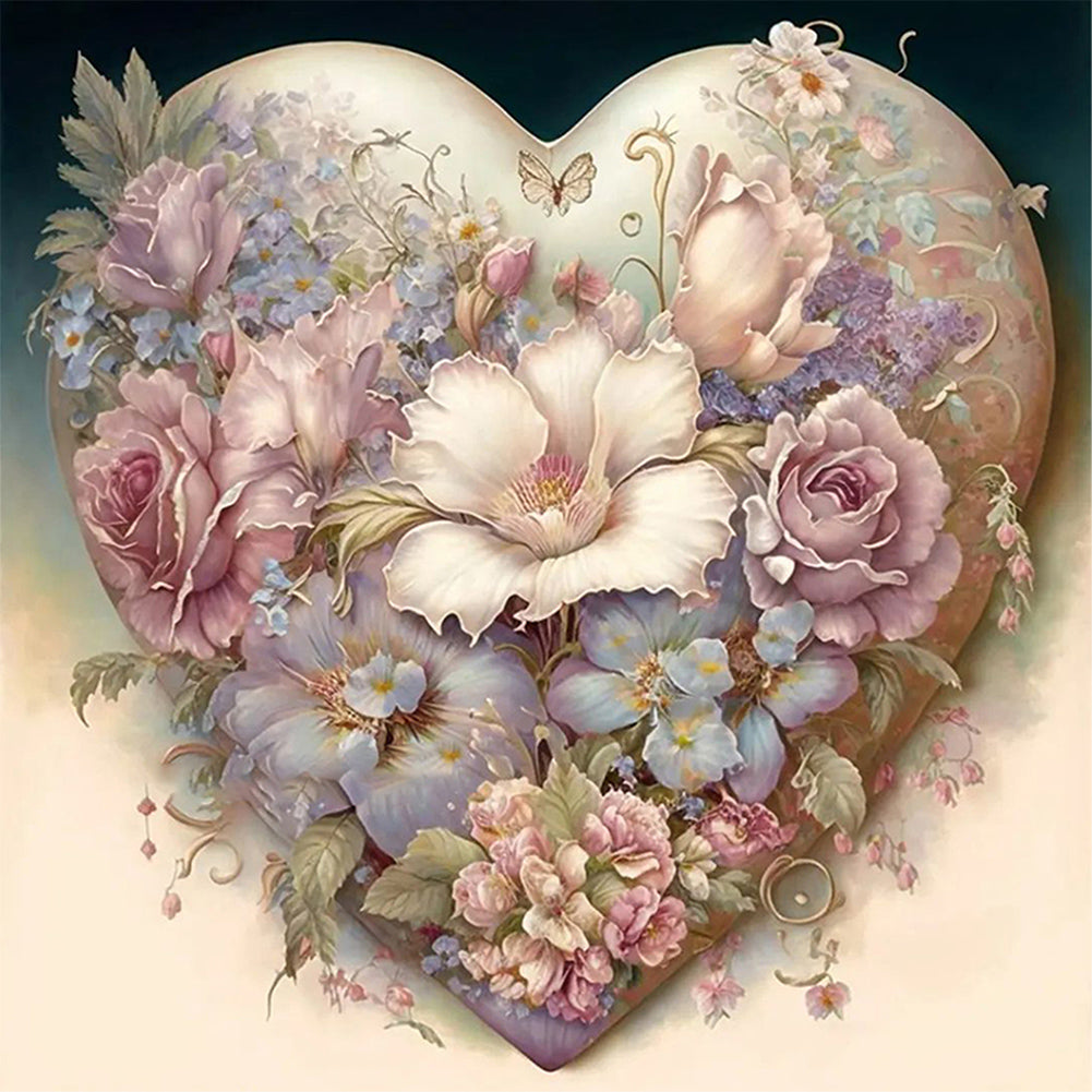 Love Flowers - Full Round Drill Diamond Painting 40*40CM