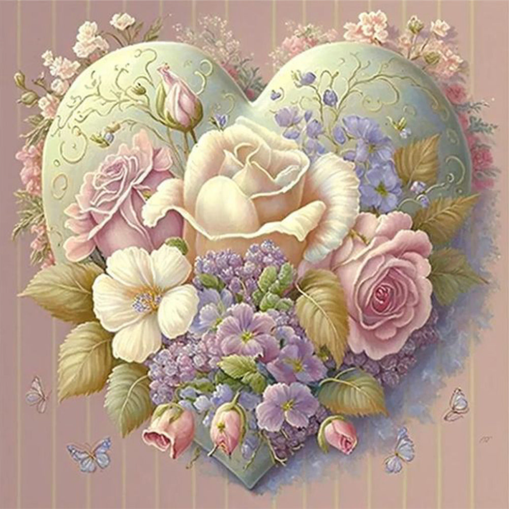 Love Flowers - Full Round Drill Diamond Painting 40*40CM