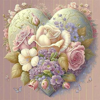 Love Flowers - Full Round Drill Diamond Painting 40*40CM