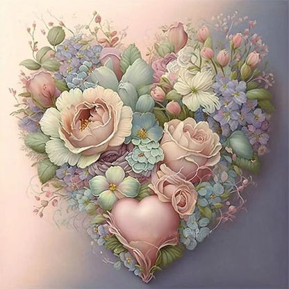 Love Flowers - Full Round Drill Diamond Painting 40*40CM