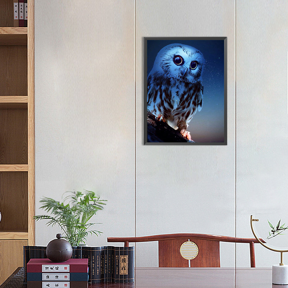 Night Owl - Full Round Drill Diamond Painting 30*40CM