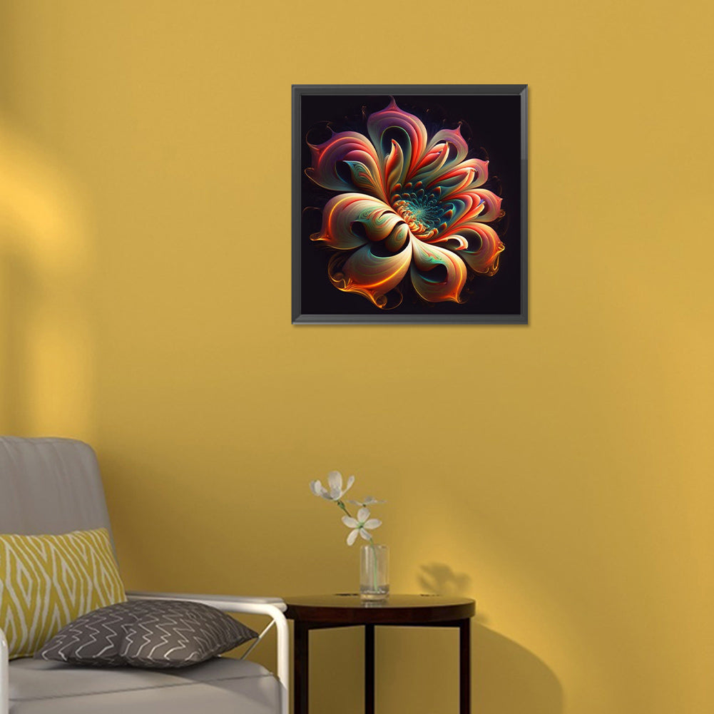 Psychedelic Flowers - Full Round Drill Diamond Painting 30*30CM