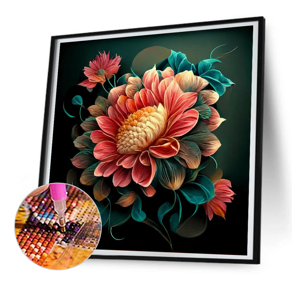 Psychedelic Flowers - Full Round Drill Diamond Painting 30*30CM