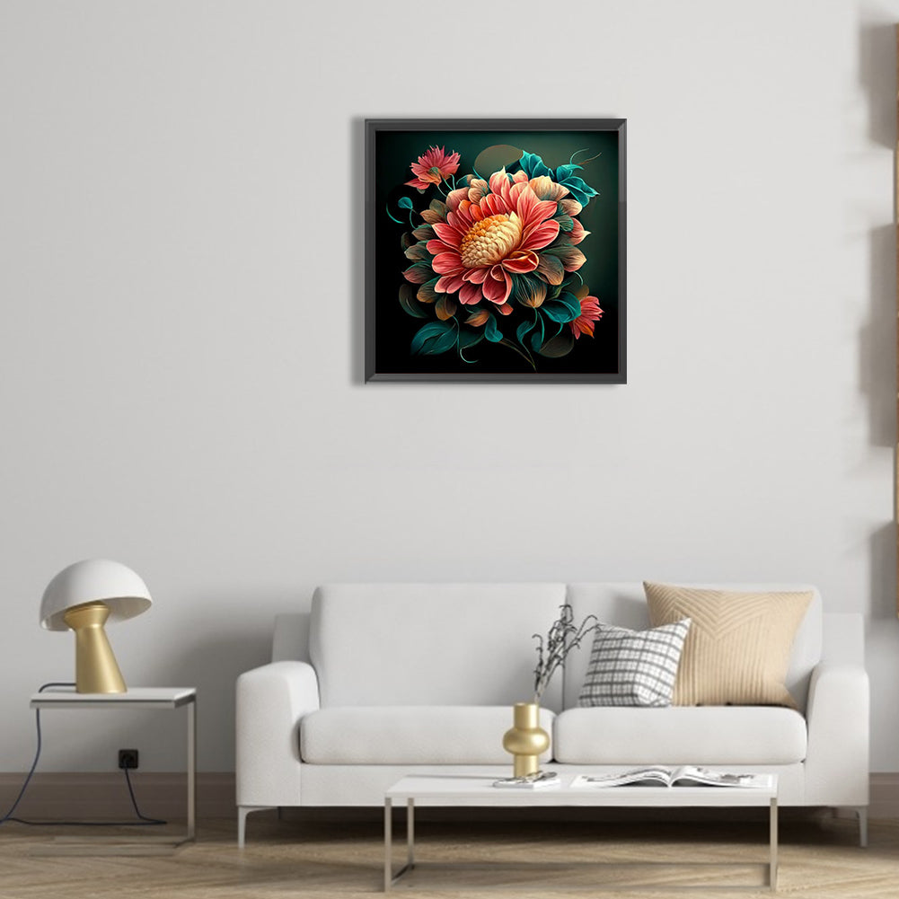 Psychedelic Flowers - Full Round Drill Diamond Painting 30*30CM