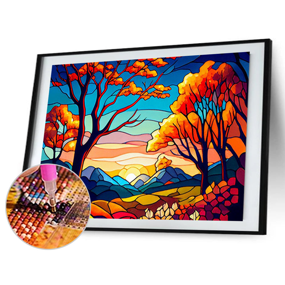 Garden Glass Painting - Full Round Drill Diamond Painting 40*30CM