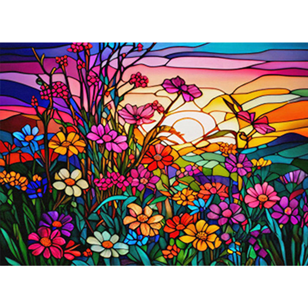 Garden Glass Painting - Full Round Drill Diamond Painting 40*30CM