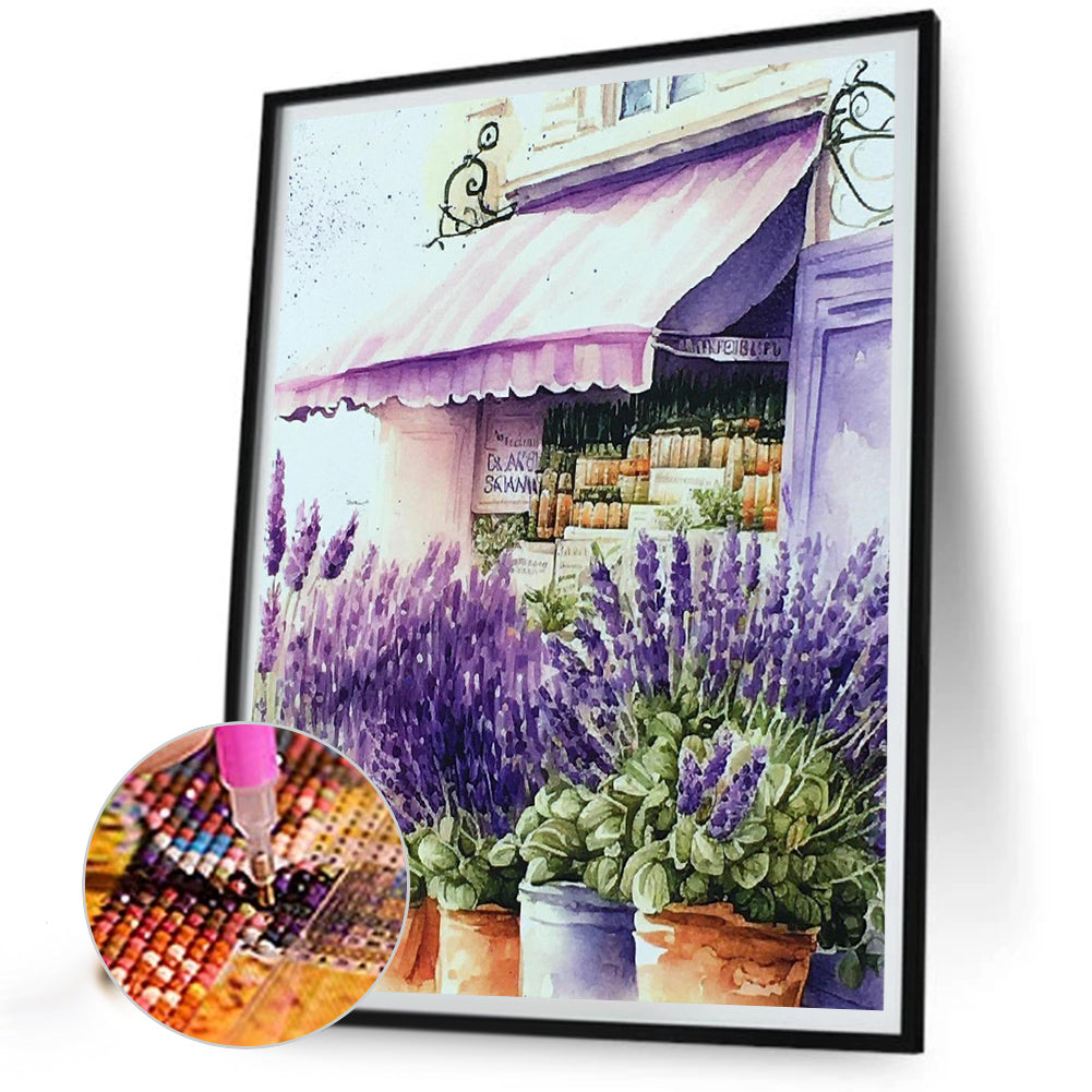 Lavender Outside - Full Round Drill Diamond Painting 40*50CM