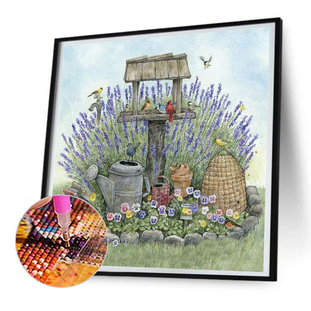 Lavender Small Stacks - Full Round Drill Diamond Painting 30*30CM