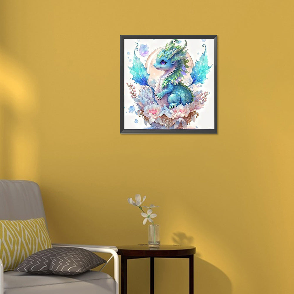 Baby Dragon - Full Round Drill Diamond Painting 30*30CM