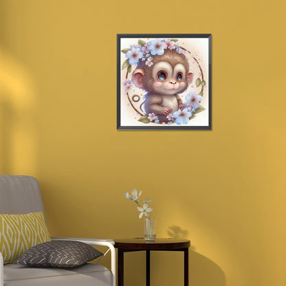 Monkey - Full Round Drill Diamond Painting 30*30CM