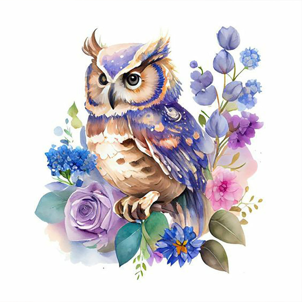 Owl - Full Round Drill Diamond Painting 30*30CM