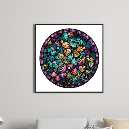 Butterfly Glass Painting - Special Shaped Drill Diamond Painting 30*30CM